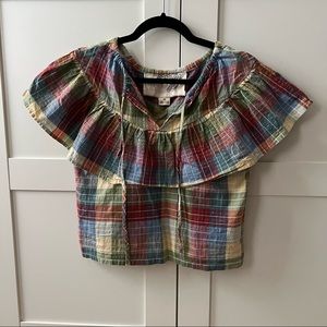 Ace & Jig Clifton top madras size medium